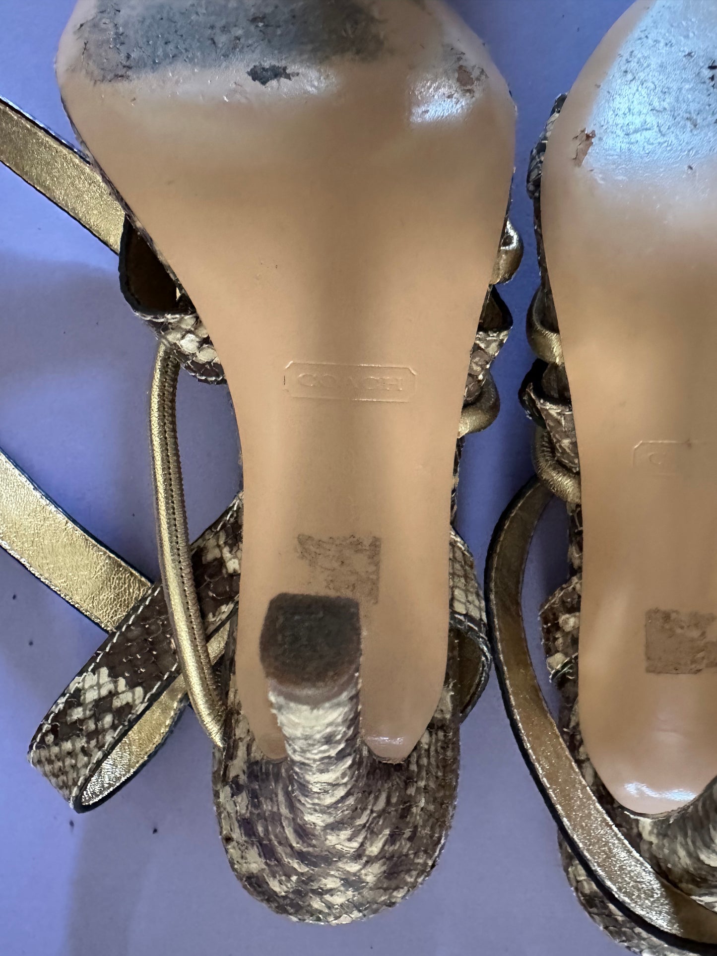 COACH Strappy Leather sandals size US 8