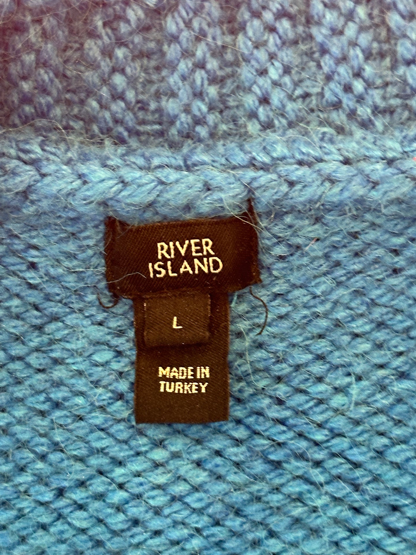 RIVER ISLAND blue sweater size LARGE