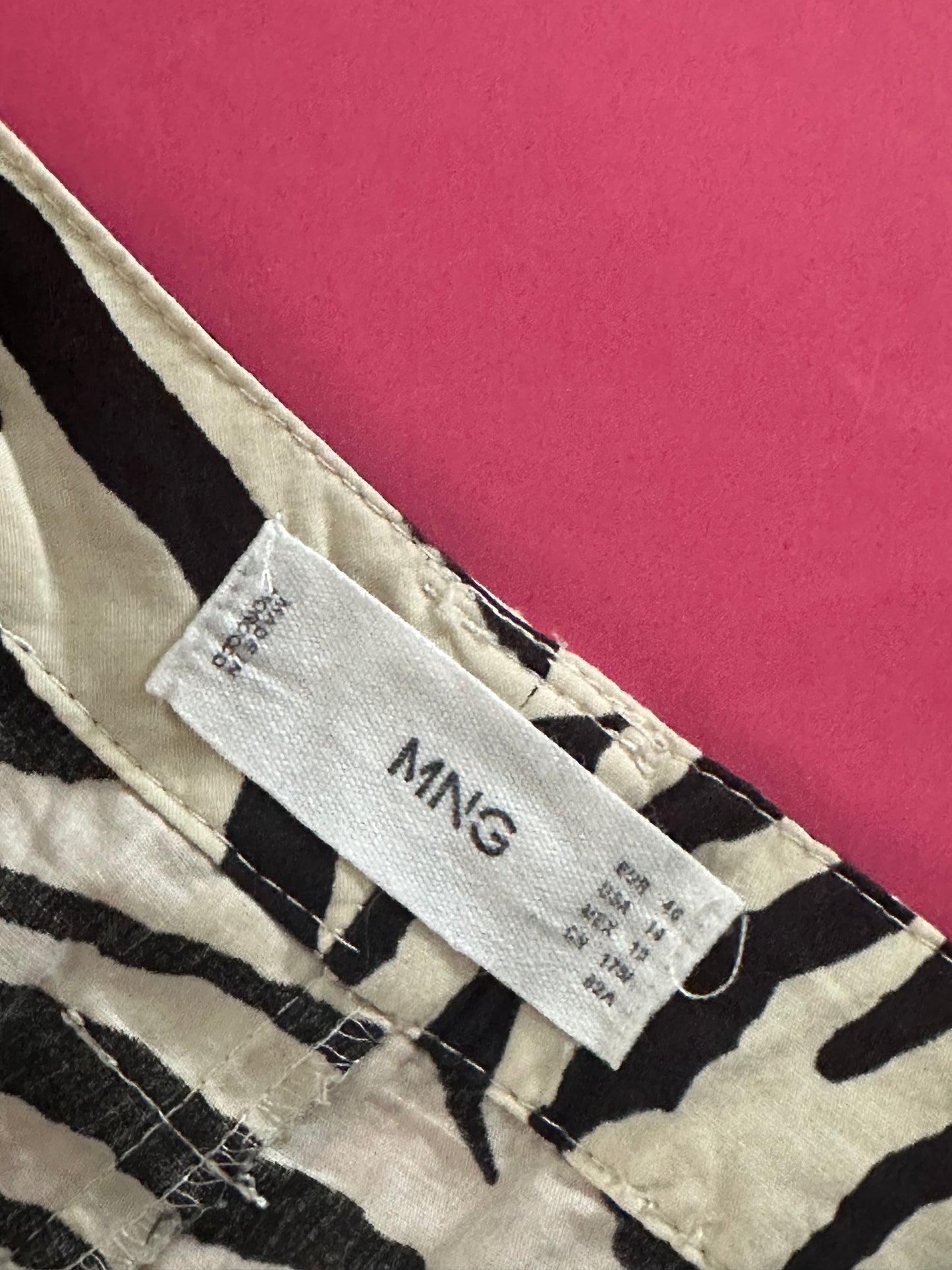 MANGO zebra pants size US 14