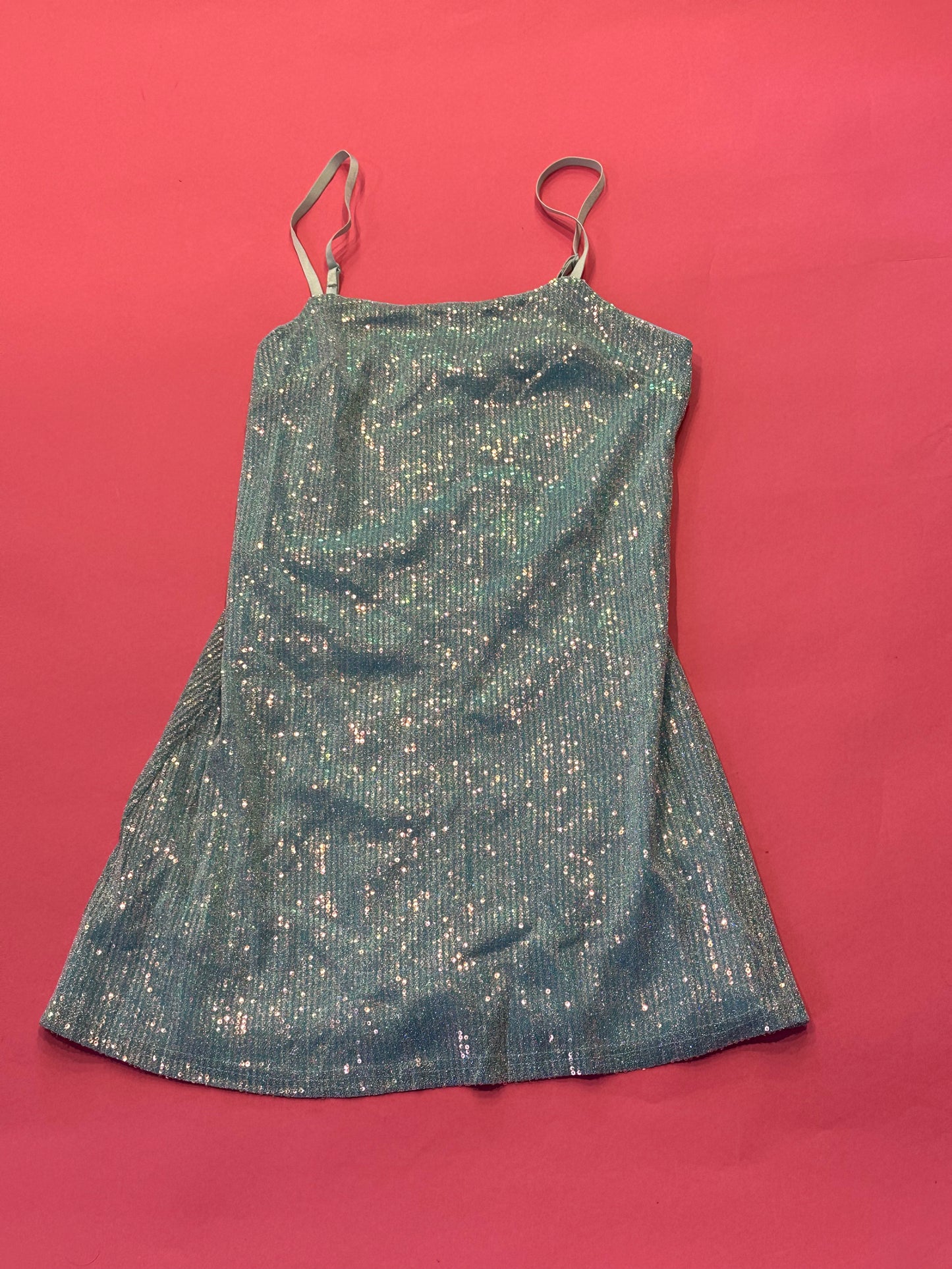 CIDER sequin blue dress size XL