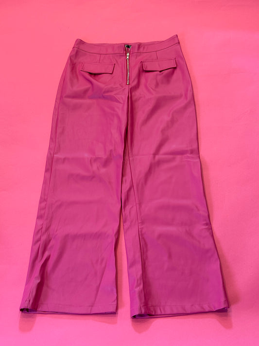 NASTY GAL pink pleather pants US10