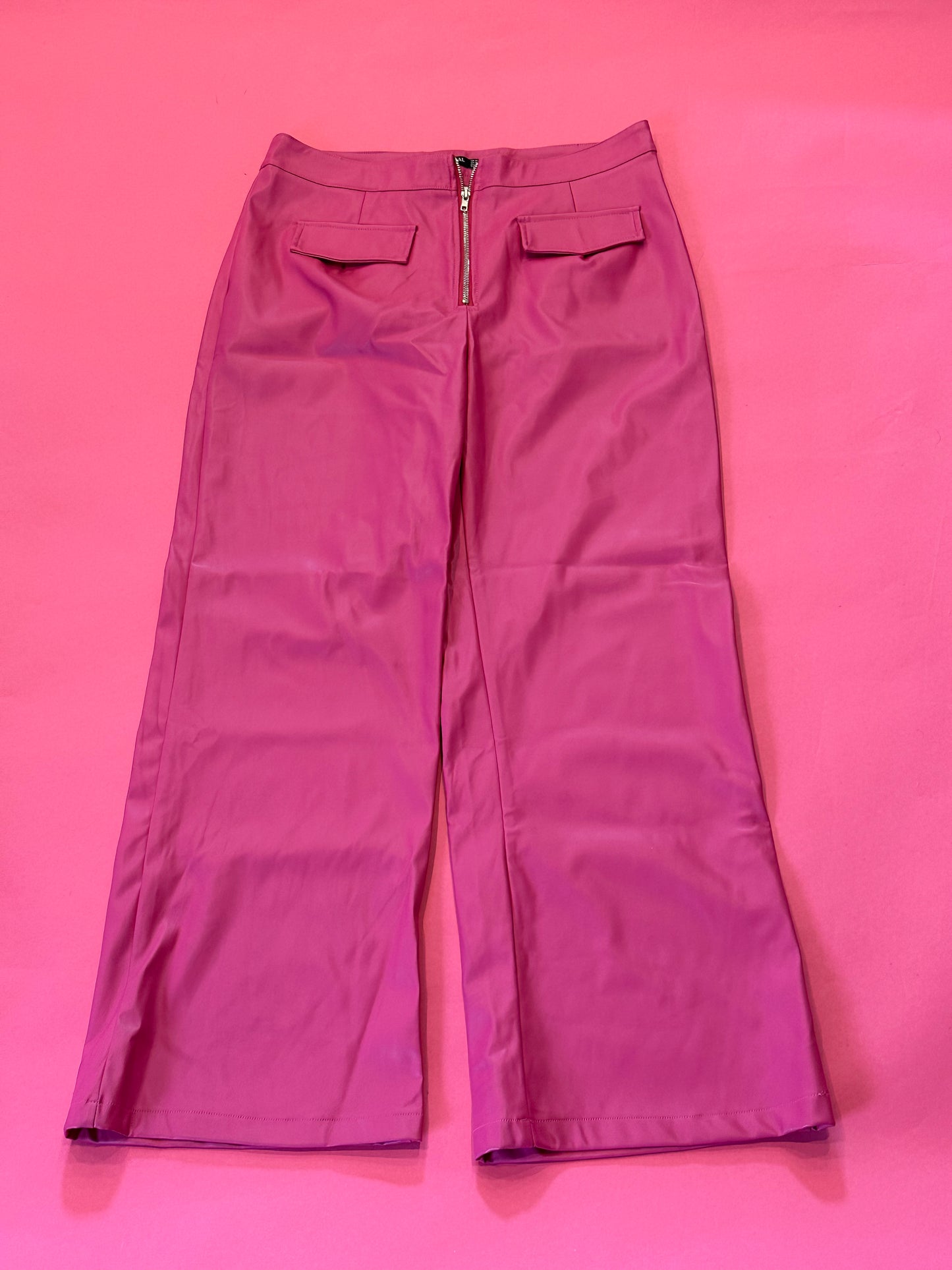 NASTY GAL pink pleather pants US10