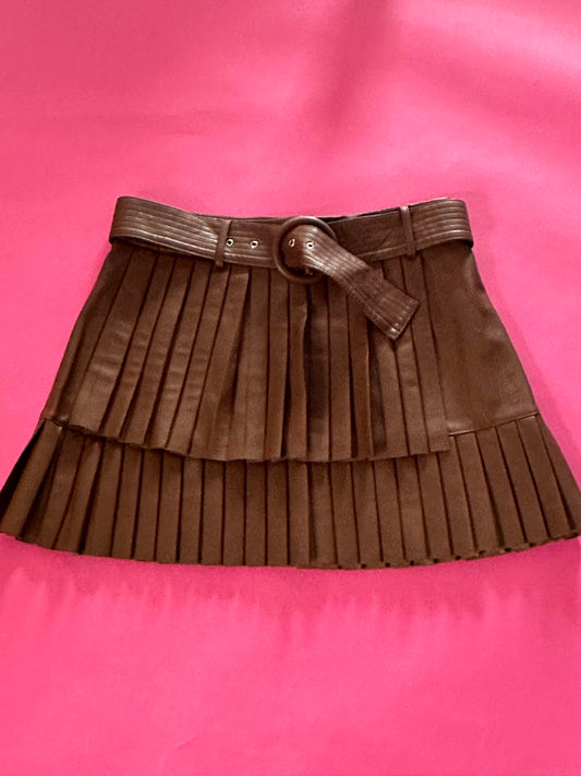 ZARA brown pleather skirt size XL