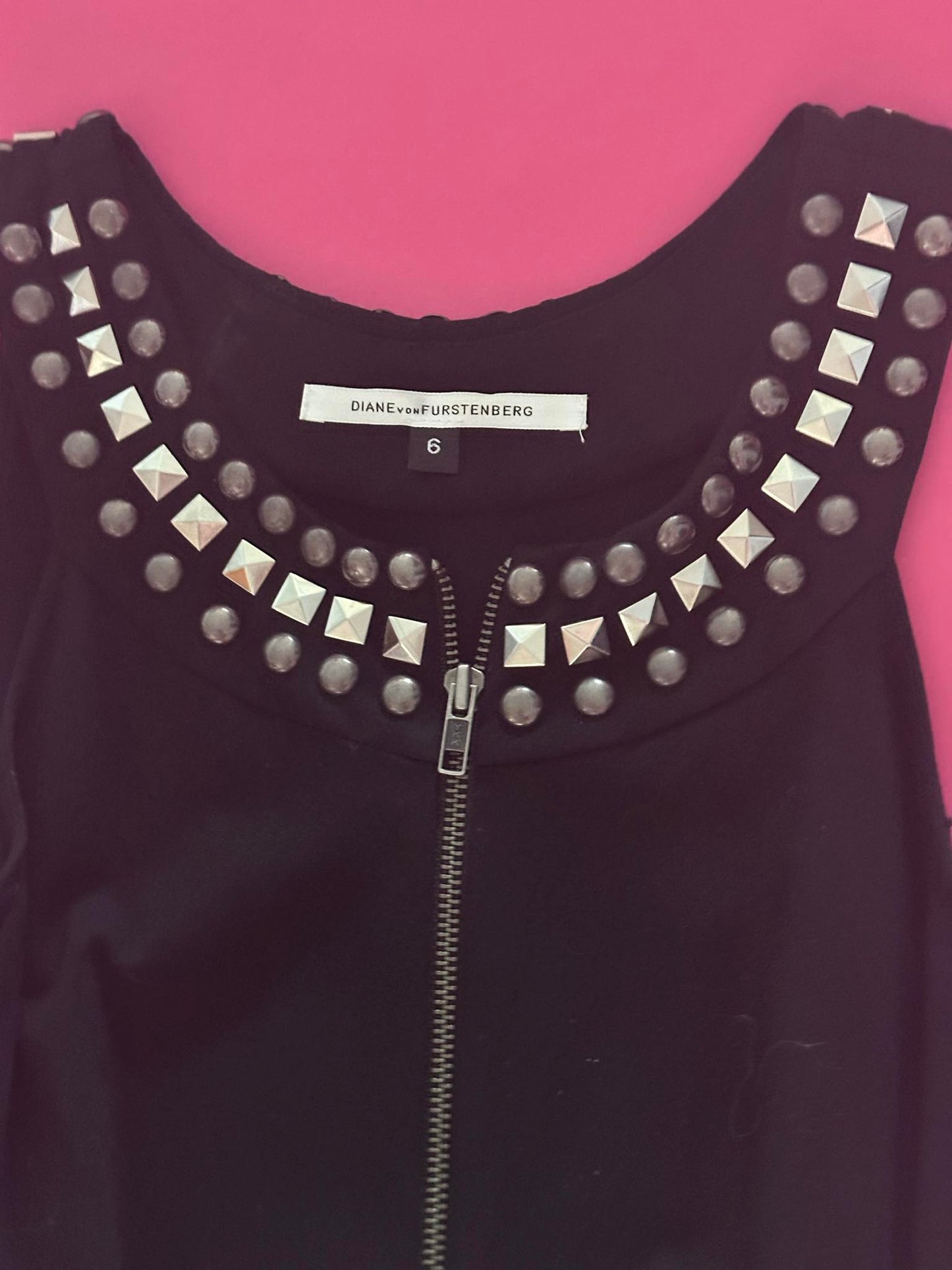 *RARE* DIANE VON FURSTENBERG Studded dress SEEN ON GOSSIP GIRL US 6 (SMALL/MEDIUM)